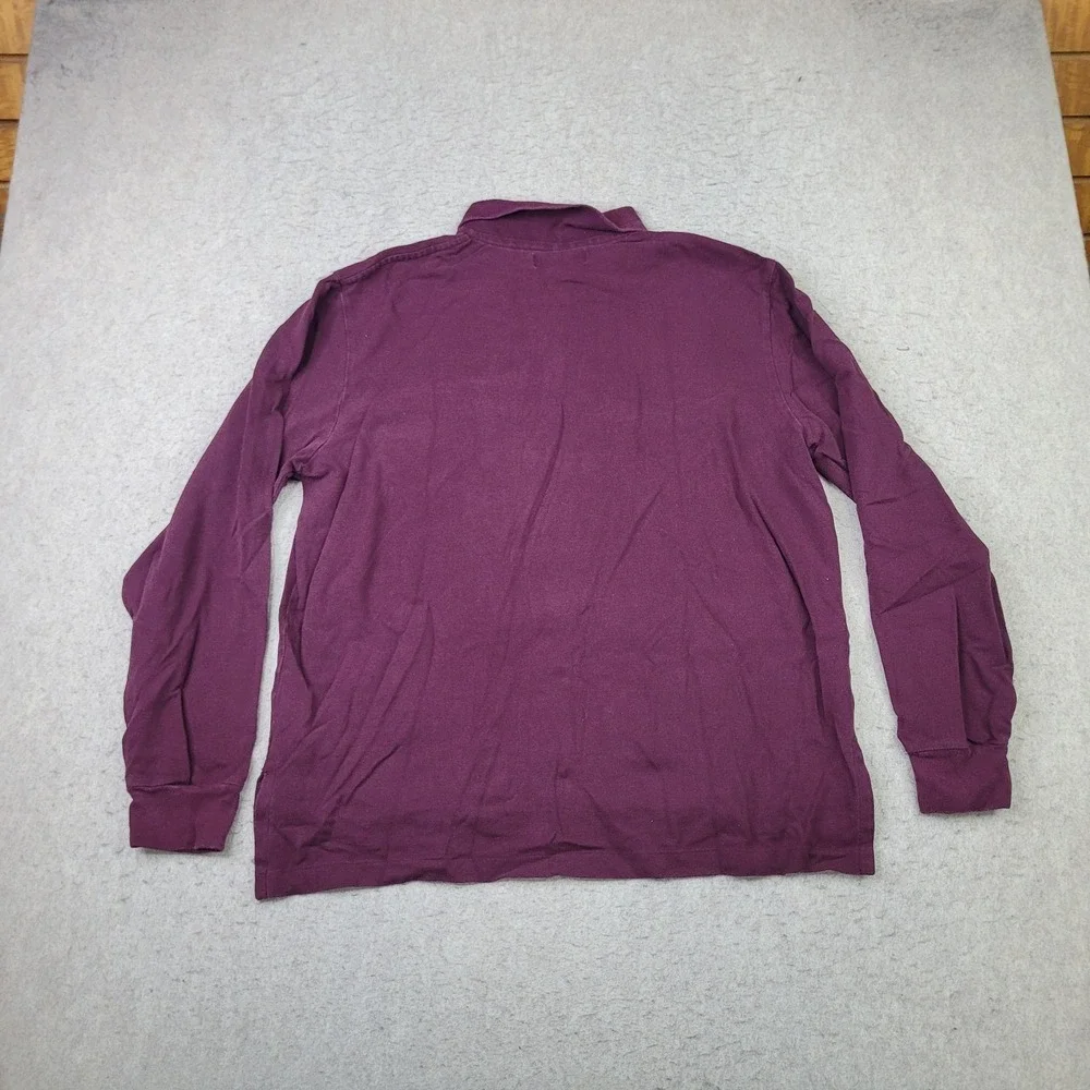 Vintage Polo Ralph Lauren Shirt Mens XL Maroon Long Sleeve Preppy Pocket Pony